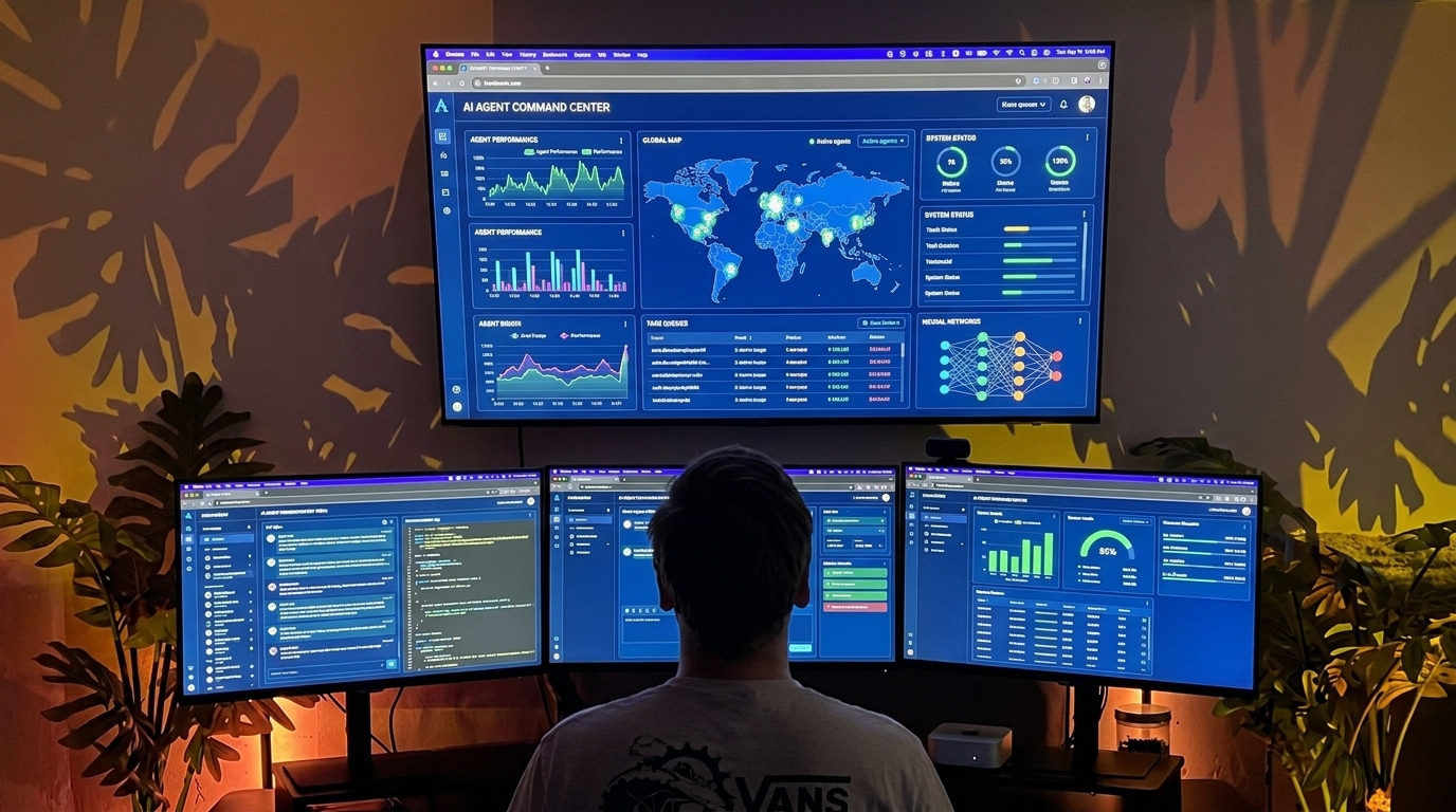 Painel de controle dos agentes de IA da Empreza.IA